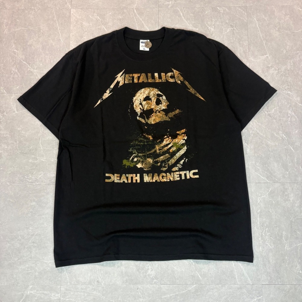 Metallica Death Magnetic World Tour T-Shirt Black Anvil Band Tee 2008 2009